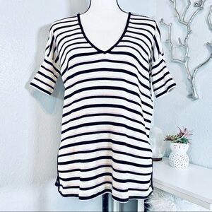 Viktoria Woods Wool Pullover Short Sleeve Sweater Top